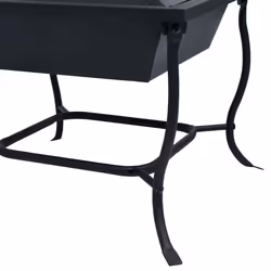 vidaXL Fire Pit Black 42x42x45 cm Steel Garden Burning Pit Bowl Patio Fireplace - Additional view 5
