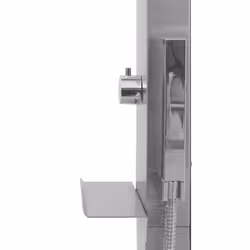 vidaXL Outdoor Shower Stainless Steel Curved Bath Garden Shower Tower Panels