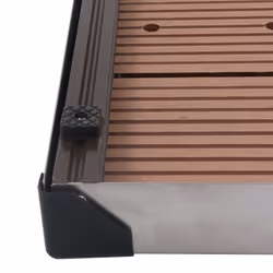 vidaXL Outdoor Shower Tray WPC Stainless Steel Brown Garden Receptor Base - Additional view 5