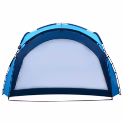 vidaXL Party Tent with LED and 4 Sidewalls Blue Garden Camping Canopy Gazebo - Additional view 4