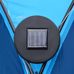 vidaXL Party Tent with LED and 4 Sidewalls Blue Garden Camping Canopy Gazebo - Additional view 5