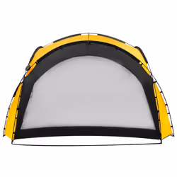 vidaXL Party Tent with LED and 4 Sidewalls Yellow Garden Camping Canopy Gazebo - Additional view 5