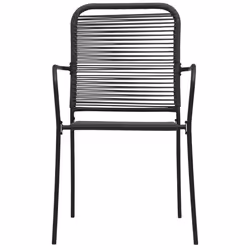 VidaXL 48568 outdoor chair Terrace Cotton, Steel Black