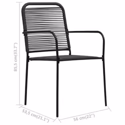 VidaXL 48568 outdoor chair Terrace Cotton, Steel Black - Additional view 7