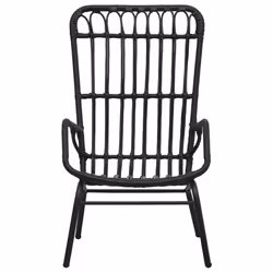 VidaXL 48581 outdoor chair Terrace Padded seat Polyrattan, Steel Black