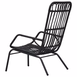 VidaXL 48581 outdoor chair Terrace Padded seat Polyrattan, Steel Black - Additional view 4