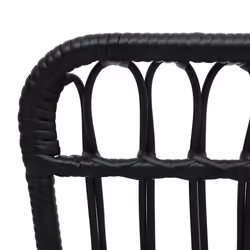 VidaXL 48581 outdoor chair Terrace Padded seat Polyrattan, Steel Black - Additional view 5