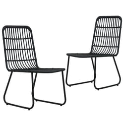 VidaXL 48584 outdoor chair Terrace Polyrattan, Steel Black