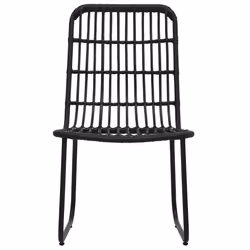 VidaXL 48584 outdoor chair Terrace Polyrattan, Steel Black