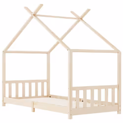 vidaXL Solid Pine Wood Kids Bed Frame Toddler Beds Multi Colours Multi Sizes - brown, 90 x 200 cm - Additional view 2
