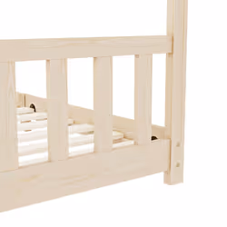 vidaXL Solid Pine Wood Kids Bed Frame Toddler Beds Multi Colours Multi Sizes - brown, 90 x 200 cm - Additional view 6