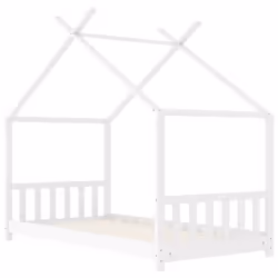 vidaXL Solid Pine Wood Kids Bed Frame Toddler Beds Multi Colours Multi Sizes - white, 70 x 140 cm - Additional view 2