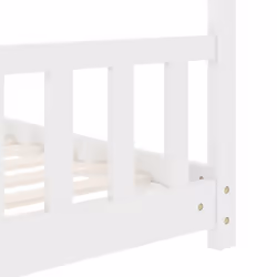vidaXL Solid Pine Wood Kids Bed Frame Toddler Beds Multi Colours Multi Sizes - white, 70 x 140 cm - Additional view 6