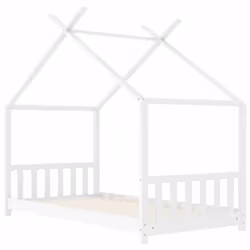 vidaXL Solid Pine Wood Kids Bed Frame Toddler Beds Multi Colours Multi Sizes - white, 80 x 160 cm