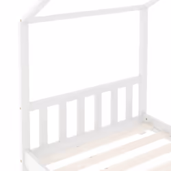 vidaXL Solid Pine Wood Kids Bed Frame Toddler Beds Multi Colours Multi Sizes - white, 80 x 160 cm - Additional view 5