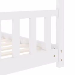 vidaXL Solid Pine Wood Kids Bed Frame Toddler Beds Multi Colours Multi Sizes - white, 80 x 160 cm - Additional view 6