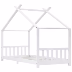 vidaXL Solid Pine Wood Kids Bed Frame Toddler Beds Multi Colours Multi Sizes - white, 90 x 200 cm