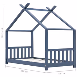 VidaXL 283371 kids bed Grey Wood