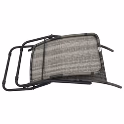 VidaXL 48128 outdoor chair Lounge Padded seat Polyrattan, Steel Grey - Additional view 4
