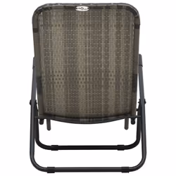 VidaXL 48128 outdoor chair Lounge Padded seat Polyrattan, Steel Grey - Additional view 5
