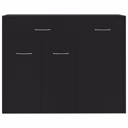 vidaXL Sideboard Black Engineered Wood Storage Cabinet Home Organiser Buffet - Additional view 5