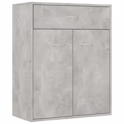 vidaXL Sideboard Concrete Grey Engineered Wood Home Storage Drawer Cabinet