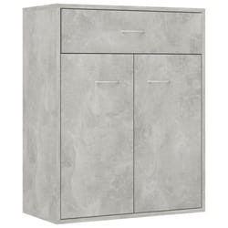 vidaXL Sideboard Concrete Grey Engineered Wood Home Storage Drawer Cabinet
