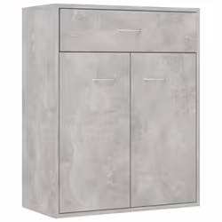 vidaXL Sideboard Concrete Grey Engineered Wood Home Storage Drawer Cabinet