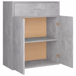 vidaXL Sideboard Concrete Grey Engineered Wood Home Storage Drawer Cabinet - Additional view 6