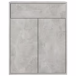 vidaXL Sideboard Concrete Grey Engineered Wood Home Storage Drawer Cabinet - Additional view 7