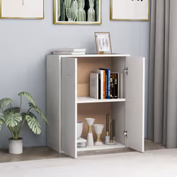 vidaXL Sideboard White Engineered Wood Home Indoor Living Room Storage Cabinet - Additional view 3
