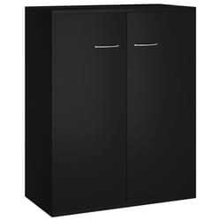 vidaXL Sideboard Black Engineered Wood Living Room Storage Cabinet Furniture