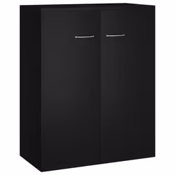 vidaXL Sideboard Black Engineered Wood Living Room Storage Cabinet Furniture