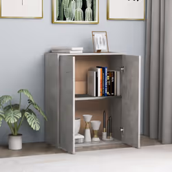 vidaXLboard Concrete Grey Engineered Wood Indoor Storage Cabinet Furniture