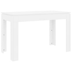 vidaXL Dining Table White Engineered Wood Home Dining Room Kitchen Furniture