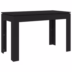 vidaXL Dining Table Black Engineered Wood Kitchen Indoor Dinner Room Furniture