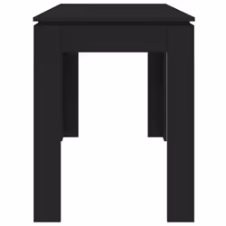vidaXL Dining Table Black Engineered Wood Kitchen Indoor Dinner Room Furniture - Additional view 6