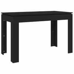 vidaXL Dining Table Black Engineered Wood Kitchen Indoor Dinner Room Furniture - Additional view 7
