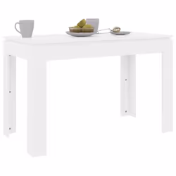 vidaXL Dining Table High Gloss White 120cm Engineered Wood Dinner Desk Stand - Additional view 4