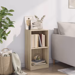 vidaXL Book Cabinet Display Rack Bookshelf Storage Shelf Rack Engineered Wood - sonoma oak, 40 x 24 x 75 cm - Additional view 2