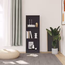 vidaXL Bookshelf Standing Shelf Storage Rack Book Cabinet Engineered Wood - grey, 40 x 24 x 109 cm