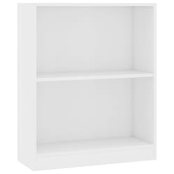 vidaXL Bookshelf White Engineered Wood Book Rack Standing Cabinet Furniture