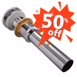 vidaXL Pop Up Sink Drain Stainless Steel Stopper Plumbing Fixture Hardware