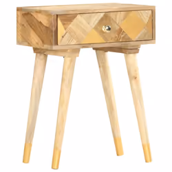 vidaXL Solid Mango Wood Bedside Cabinet 43x30x58cm Nightstands Sideboards Desk - Additional view 10
