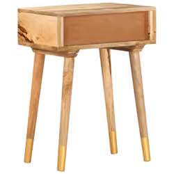vidaXL Solid Mango Wood Bedside Cabinet 43x30x58cm Nightstands Sideboards Desk