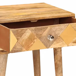 vidaXL Solid Mango Wood Bedside Cabinet 43x30x58cm Nightstands Sideboards Desk - Additional view 4