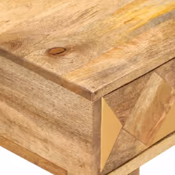 vidaXL Solid Mango Wood Bedside Cabinet 43x30x58cm Nightstands Sideboards Desk - Additional view 5