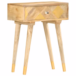 vidaXL Solid Mango Wood Bedside Cabinet 43x30x58cm Nightstands Sideboards Desk - Additional view 9