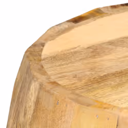 vidaXL Solid Mango Wood Drum Stool Wooden Sitting Seat Plant Lamp Side Stand - Additional view 2