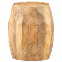 vidaXL Solid Mango Wood Drum Stool Wooden Sitting Seat Plant Lamp Side Stand - Additional view 6